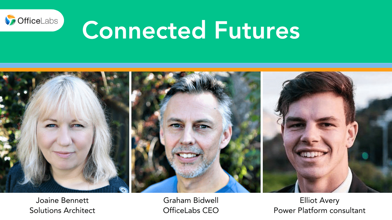 Connected Futures LinkedIn staff profiles (1280 x 720 px) Connected Futures OfficeLabs event
