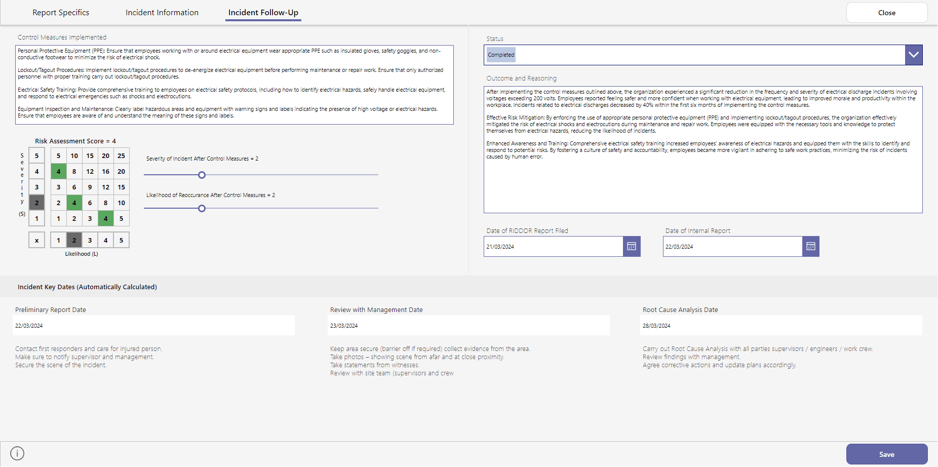 Form 5 – Incident Follow Up Form 5 - Incident Follow Up form